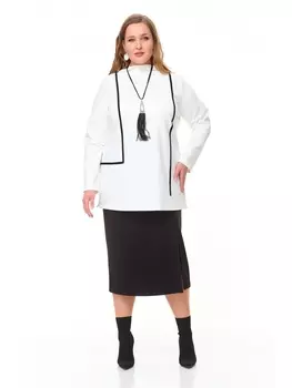 Юбочные костюмы М126/1 бело-черный