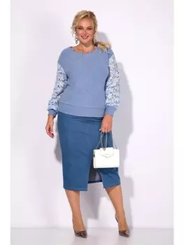 Юбочные костюмы М1344-1345 голубой