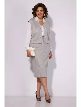 Юбочные костюмы М1347 светло-серый