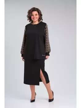 Юбочные костюмы М134 какао-черный