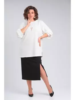 Юбочные костюмы М136 молочно-черный