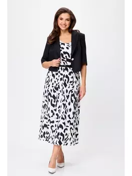 Юбочные костюмы М-1248 черно-белый