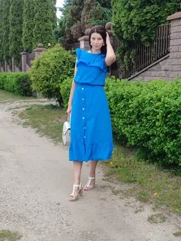 Юбочные костюмы М-2407 василек