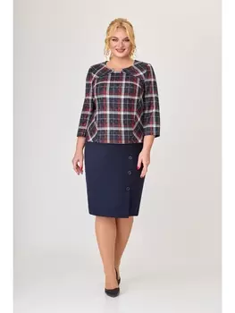 Юбочные костюмы М 509 красная клетка