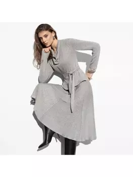 Юбочные костюмы Рядом со счастьем (грэй, 2 в 1, с поясом)