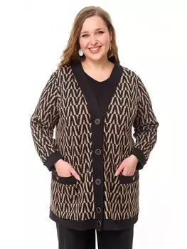 Кардиганы М121 какао-черный