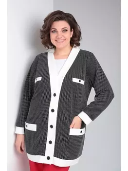 Кардиганы М138 бело-черный
