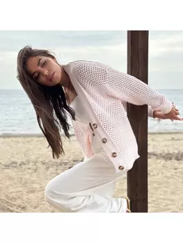 Кардиганы Со страниц Vogue (milky rose)