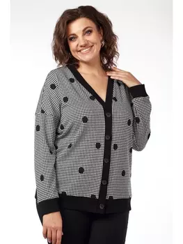 Кофты, джемперы 2532 серый с черным