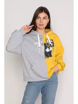 Кофты, джемперы Джемпер FM Бижутерия , серый меланж/горчица