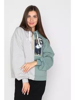 Кофты, джемперы Джемпер FM Бижутерия , серый меланж/хаки