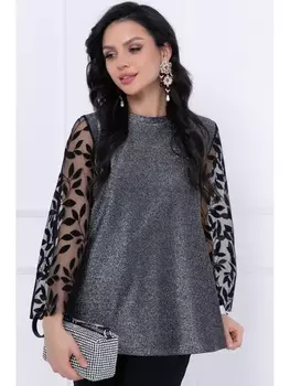 Кофты, джемперы ДЖЕМПЕР ЛИКОДИЯ (ЛЕЙФЛЕТС СИЛЬВЕР)