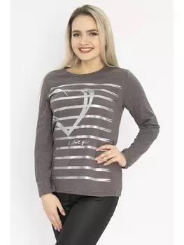 Кофты, джемперы Лонгслив Любовь, коричневый меланж