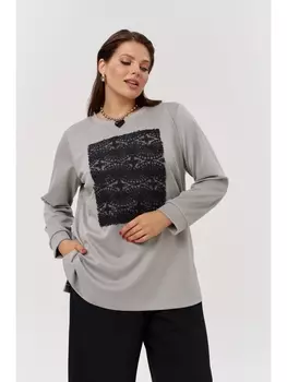 Кофты, джемперы М162 серо-черный