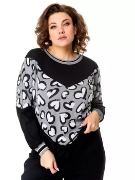 Кофты, джемперы M-7578 «сердце», черный