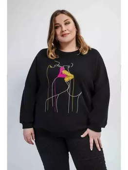 Кофты, джемперы Свитшот черный арт.3953