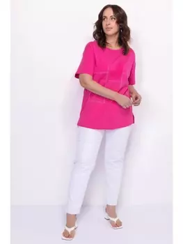 Кофты, джемперы Свитшот с контрастной отстрочкой, фуксия арт.3260