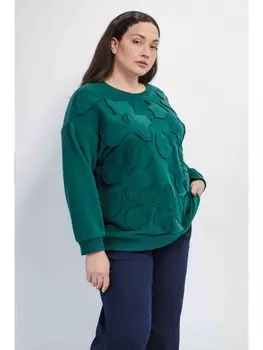 Кофты, джемперы Свитшот зеленый с объемным декором арт.3895