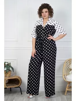 Комбинезоны 2107 черно-белый горошек