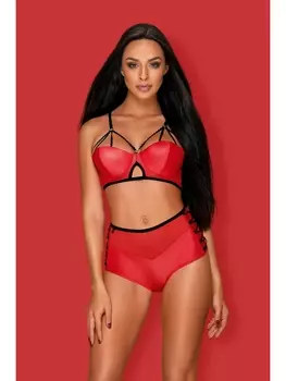 Комплекты белья Leatheria set Red