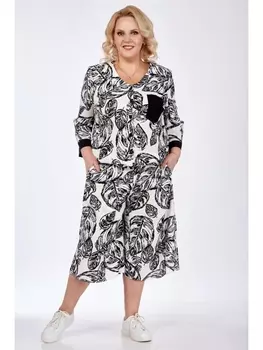 Костюмы с шортами 2303 черно-белый