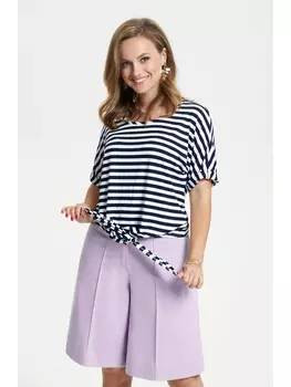 Костюмы с шортами 2643 лаванда+полоска