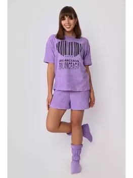 Костюмы с шортами Комплект Плюш, лиловый