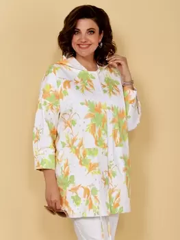 Куртки 2249 бело-оранжевый