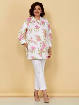 Куртки 2249 бело-розовый