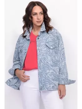 Куртки Джинсовая куртка свободного силуэта с принтом 3200