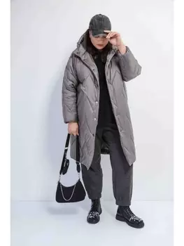 Куртки Куртка серая удлиненная арт.3870