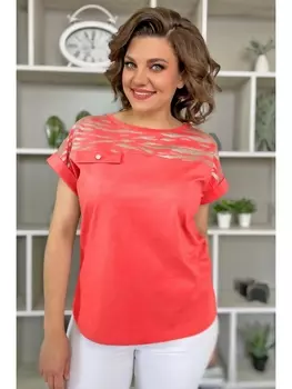 Майки, футболки 2135 коралловый кр.