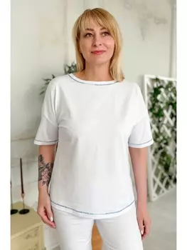 Майки, футболки 2220 голубой_белый