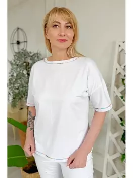 Майки, футболки 2220 оранжевый_белый