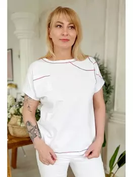 Майки, футболки 2221 розовый_белый