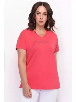 Майки, футболки Алый свитшот со стразами в тон 3307