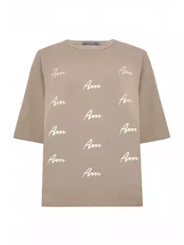 Майки, футболки Футболка с принтом арт.3454 какао