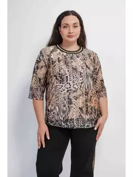 Майки, футболки Футболка-сетка с анималистичным принтом арт.3959