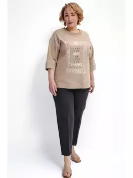 Майки, футболки Плотная бежевая футболка Оверсайз арт.3700