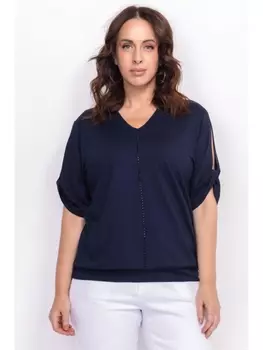 Майки, футболки Свитшот с фантазийными рукавами и стразами 3211