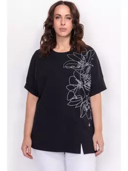 Майки, футболки Свитшот с графичным цветочным принтом 3276