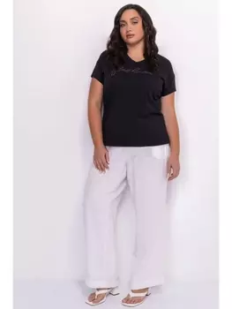 Майки, футболки Темно-синяя футболка со стразами в тон арт.3307