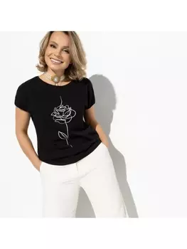 Майки, футболки Точно знаю ответ (black flower)