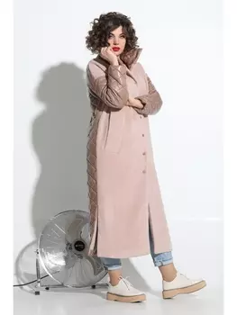 Пальто 1118-1 пудра/капучино