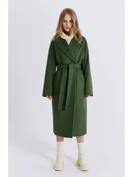 Пальто 1411 серо-зеленый