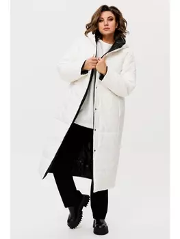 Пальто 2236 белый-черный
