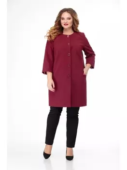 Пальто 727 бордо