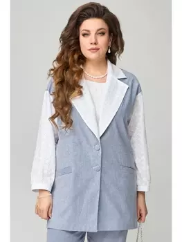 Пиджаки, жакеты 2038 бело-голубой
