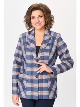 Пиджаки, жакеты 412 бело-синяя клетка