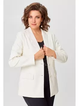 Пиджаки, жакеты 412 молочная экокожа
